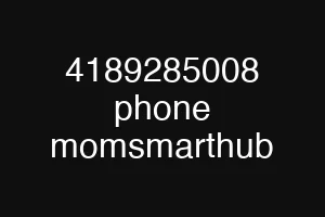 4189285008 phone momsmarthub